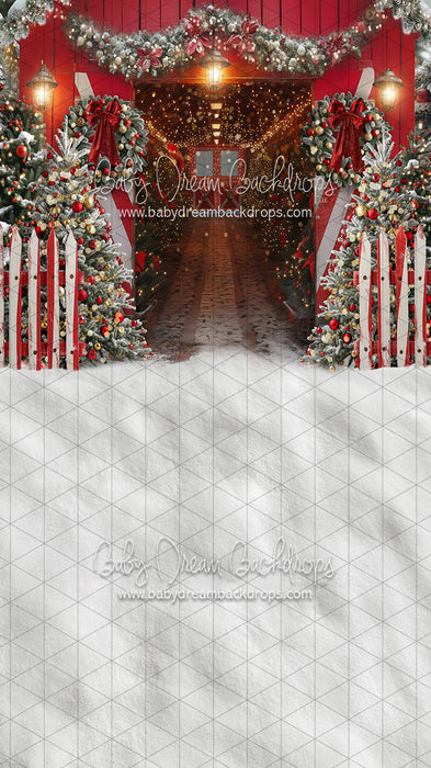 Sweeps Santa Village Red Barn (JA)