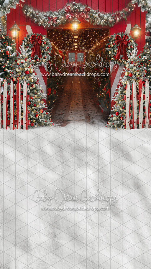 Sweeps Santa Village Red Barn (JA)