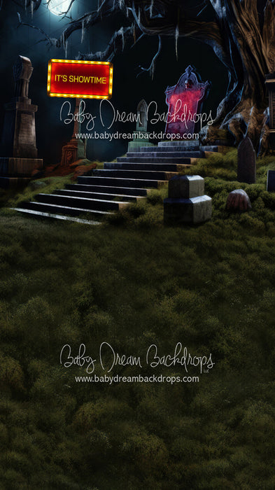 Sweeps Showtime Cemetery Stairway Sign (JA)