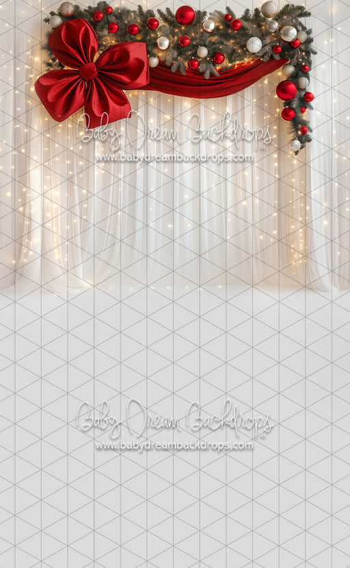 Sweeps Tinsel Tie Twinkle Curtain (JA)