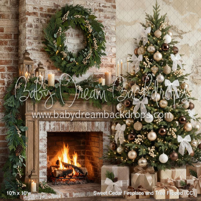 Sweet Cedar Fireplace and Tree Flipped (CC)