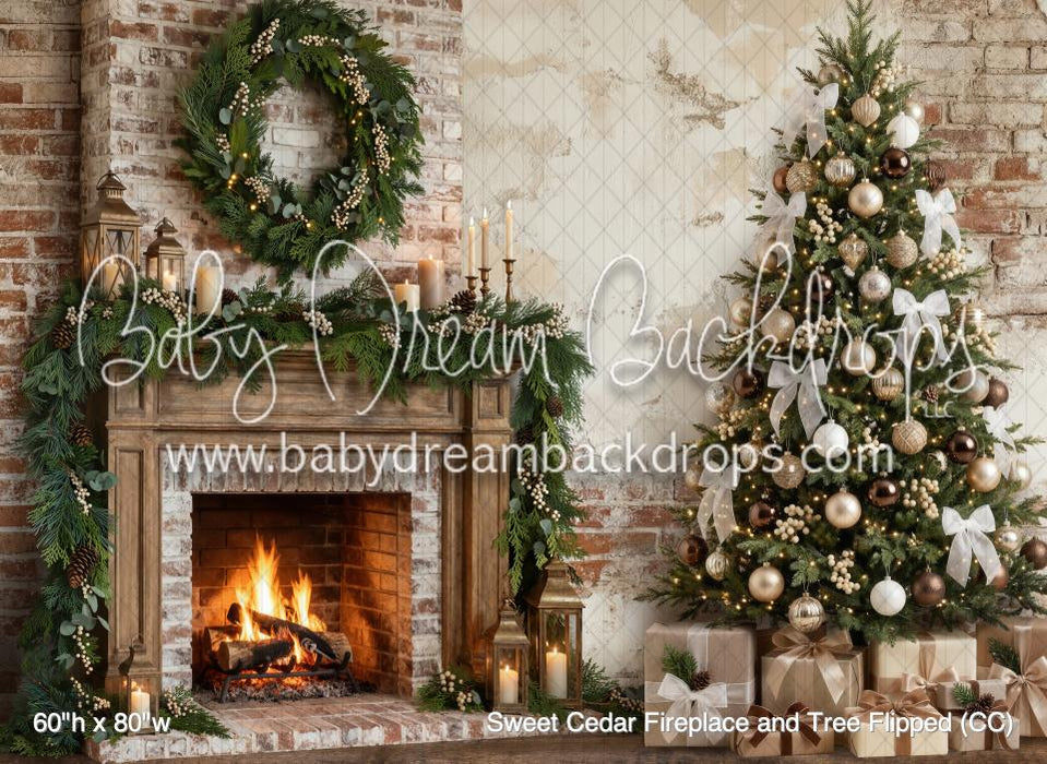 Sweet Cedar Fireplace and Tree Flipped (CC)