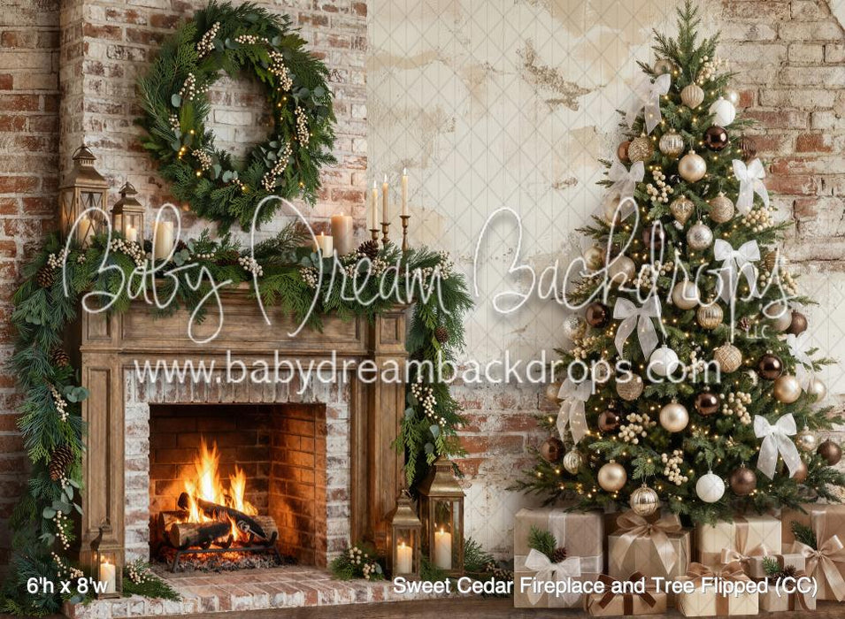 Sweet Cedar Fireplace and Tree Flipped (CC)