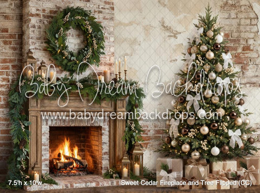 Sweet Cedar Fireplace and Tree Flipped (CC)