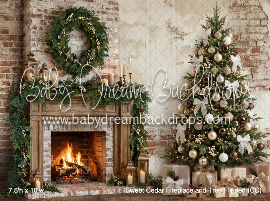 Sweet Cedar Fireplace and Tree Flipped (CC)