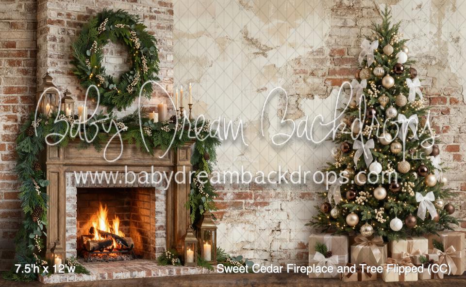 Sweet Cedar Fireplace and Tree Flipped (CC)