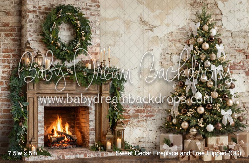 Sweet Cedar Fireplace and Tree Flipped (CC)