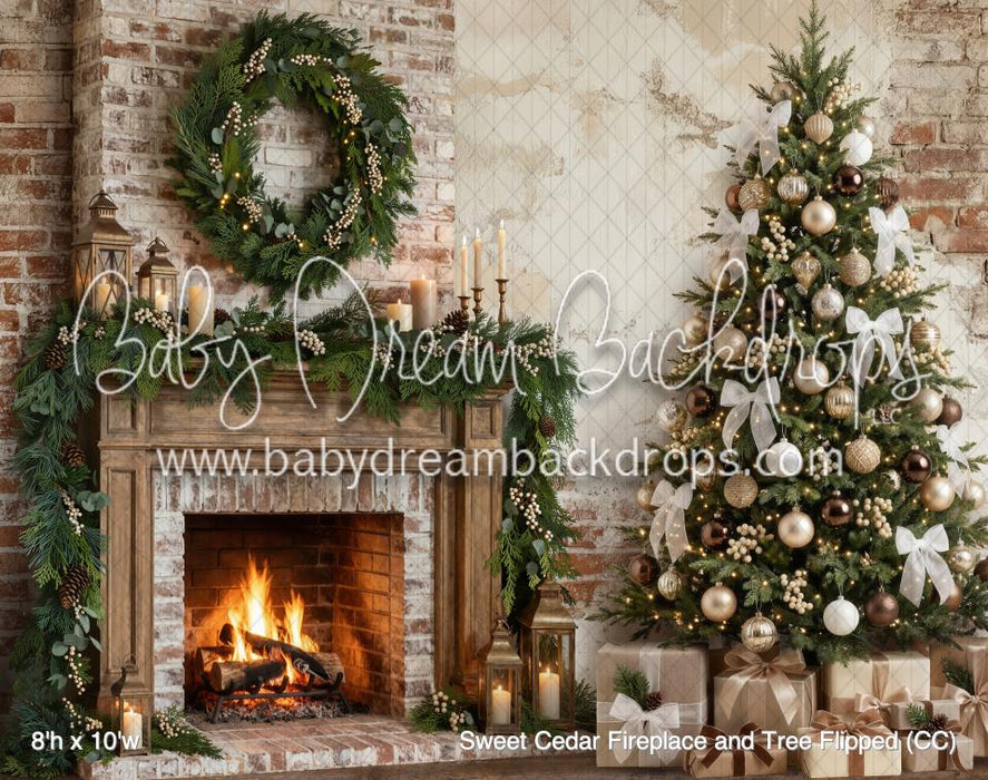 Sweet Cedar Fireplace and Tree Flipped (CC)