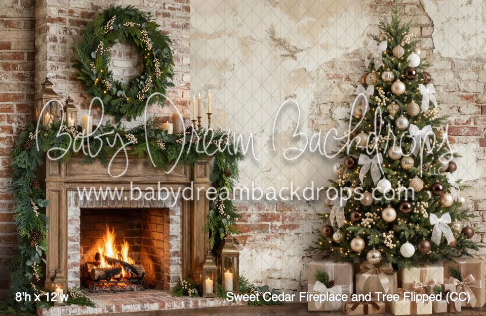 Sweet Cedar Fireplace and Tree Flipped (CC)