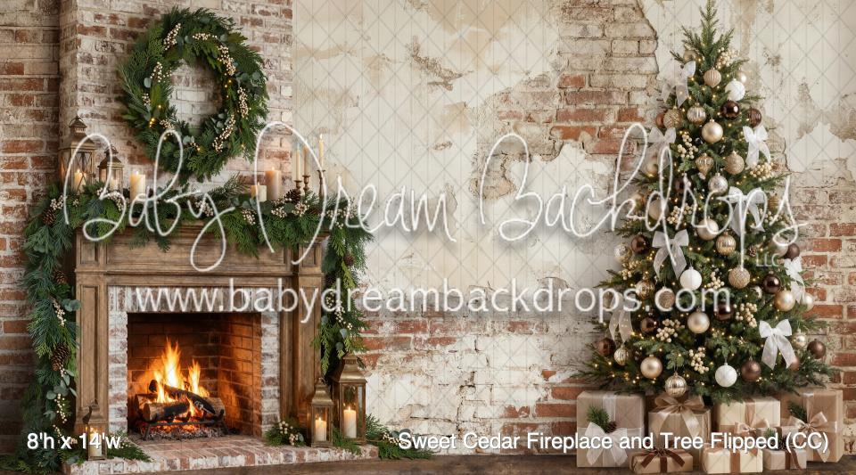 Sweet Cedar Fireplace and Tree Flipped (CC)