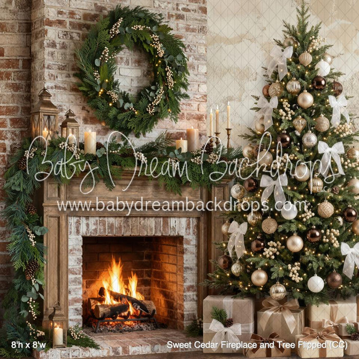 Sweet Cedar Fireplace and Tree Flipped (CC)
