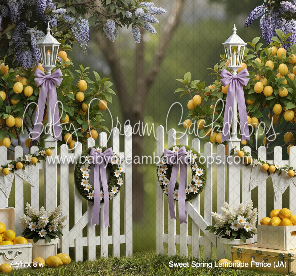 Sweet Spring Lemonade Fence (JA) — Baby Dream Backdrops