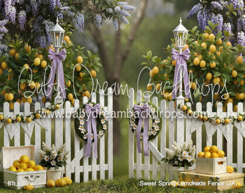 Sweet Spring Lemonade Fence (JA) — Baby Dream Backdrops