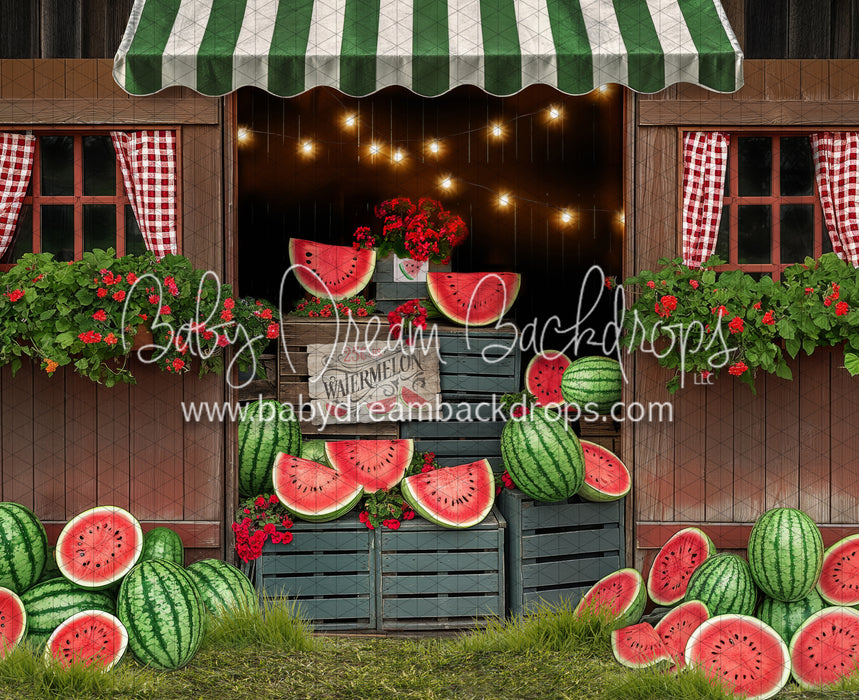 Sweet Summer Watermelon Barn (Lights) (JA)