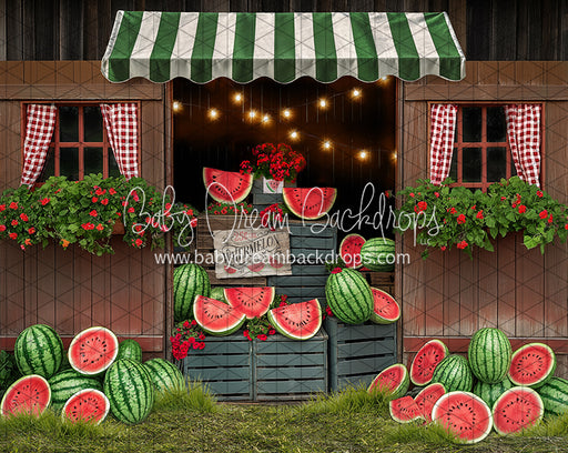 Sweet Summer Watermelon Barn (Lights) (JA)