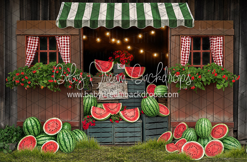 Sweet Summer Watermelon Barn (Lights) (JA)