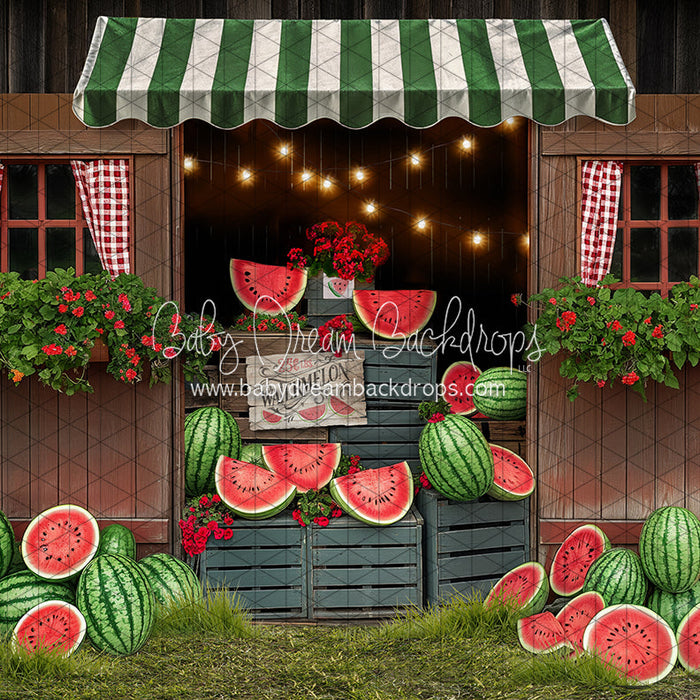 Sweet Summer Watermelon Barn (Lights) (JA)