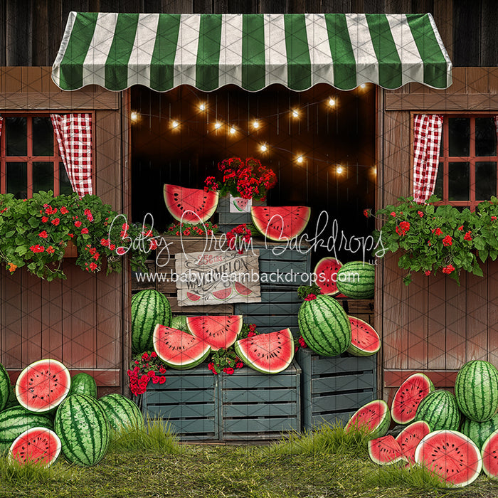 Sweet Summer Watermelon Barn (Lights) (JA)