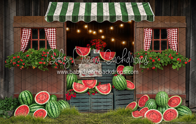 Sweet Summer Watermelon Barn (Lights) (JA)