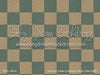 Teal and Cream Linoleum Fabric Floor (WM)