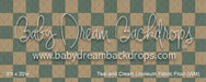 Teal and Cream Linoleum Fabric Floor (WM)