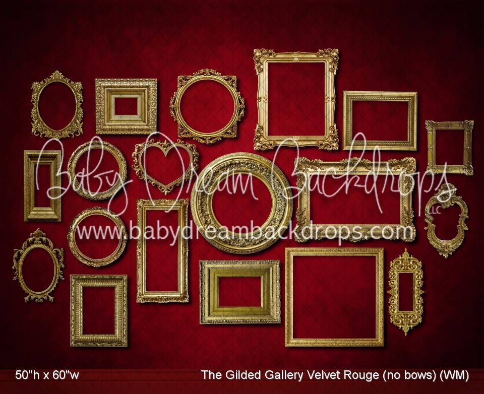 The Gilded Gallery Velvet Rouge (no bows) (WM) — Baby Dream Backdrops