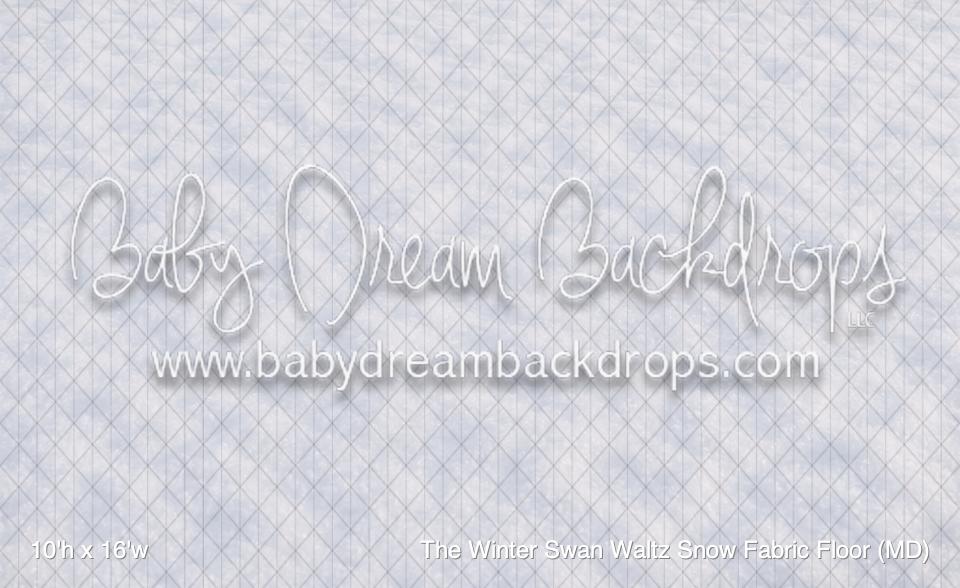 The Winter Swan Waltz Snow Fabric Floor (MD)