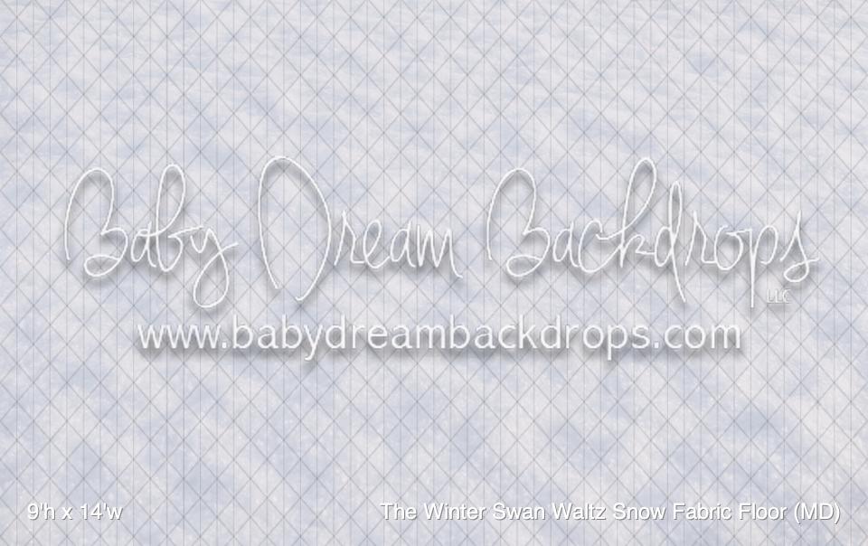 The Winter Swan Waltz Snow Fabric Floor (MD)