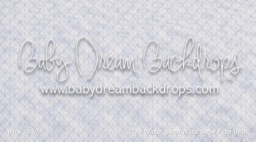 The Winter Swan Waltz Snow Fabric Floor (MD)