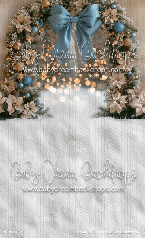 Tinsel Tie Christmas Blues Sweeps (JA)