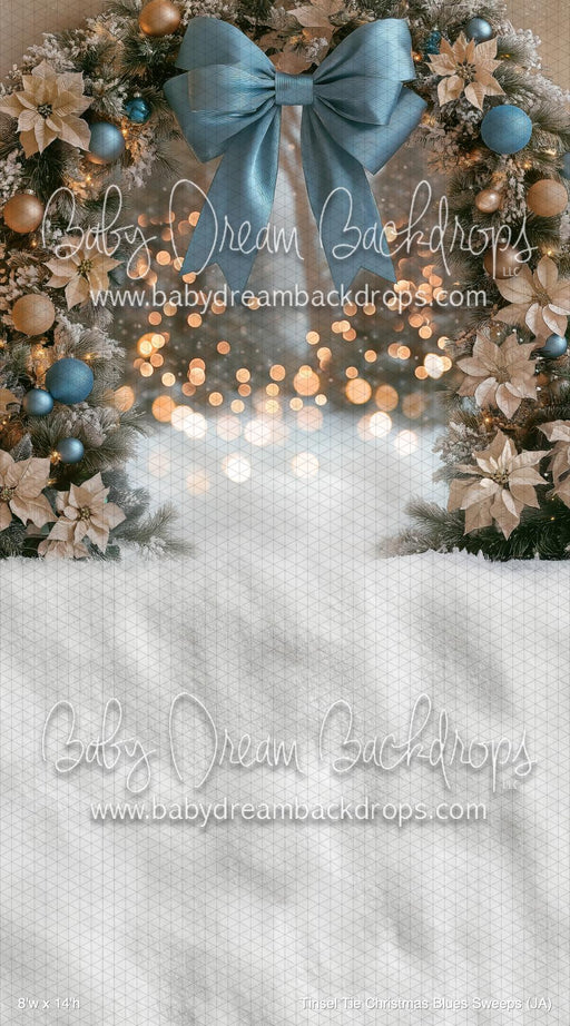 Tinsel Tie Christmas Blues Sweeps (JA)