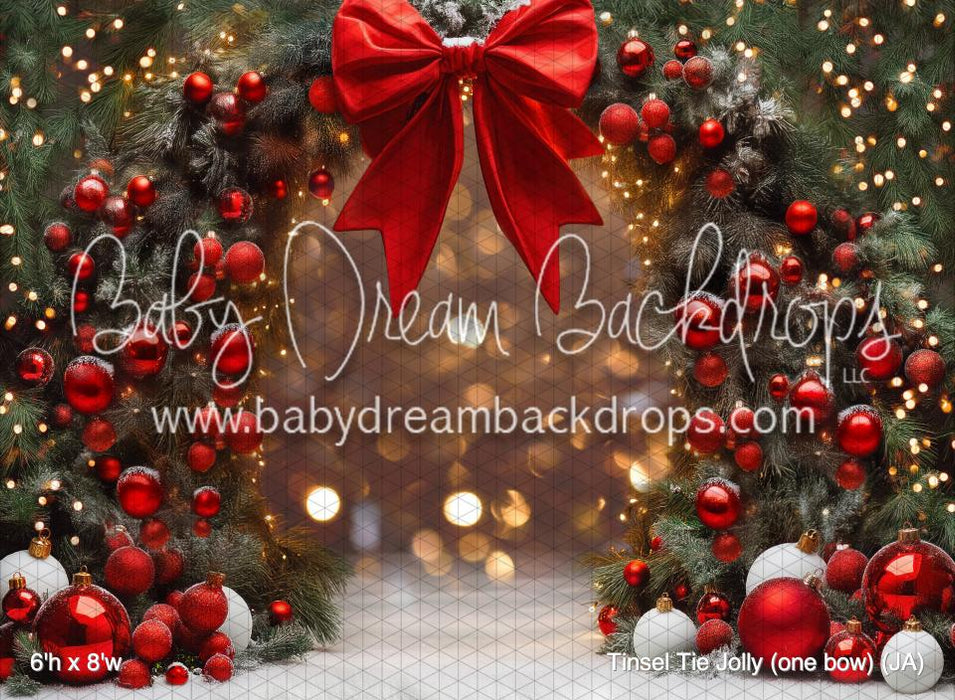 Tinsel Tie Jolly (one bow) (JA)