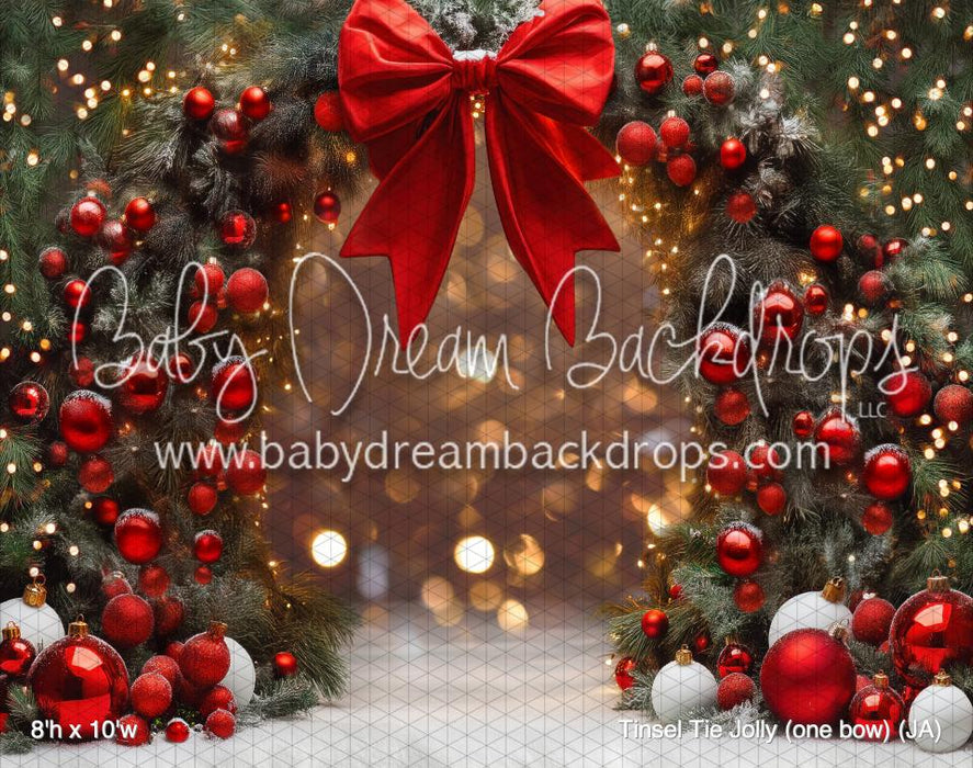 Tinsel Tie Jolly (one bow) (JA)