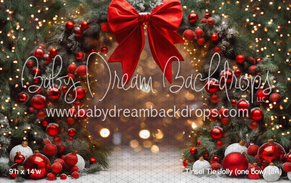 Tinsel Tie Jolly (one bow) (JA)