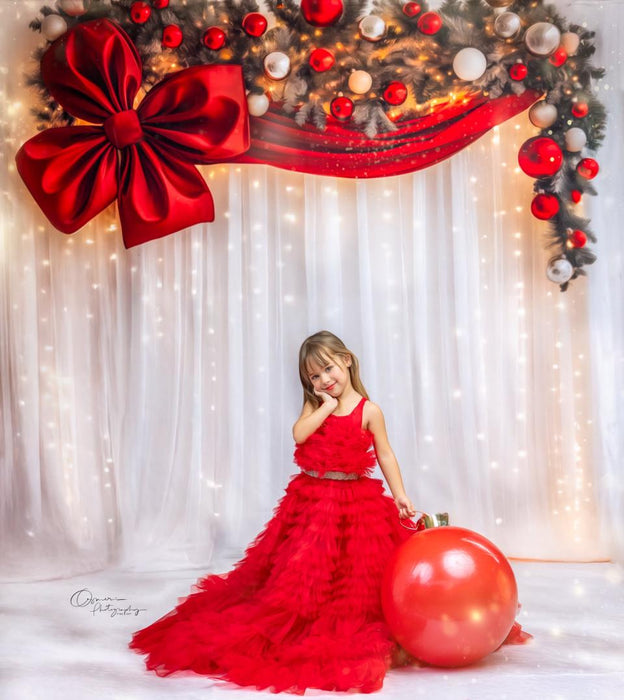 Sweeps Tinsel Tie Twinkle Curtain (JA)