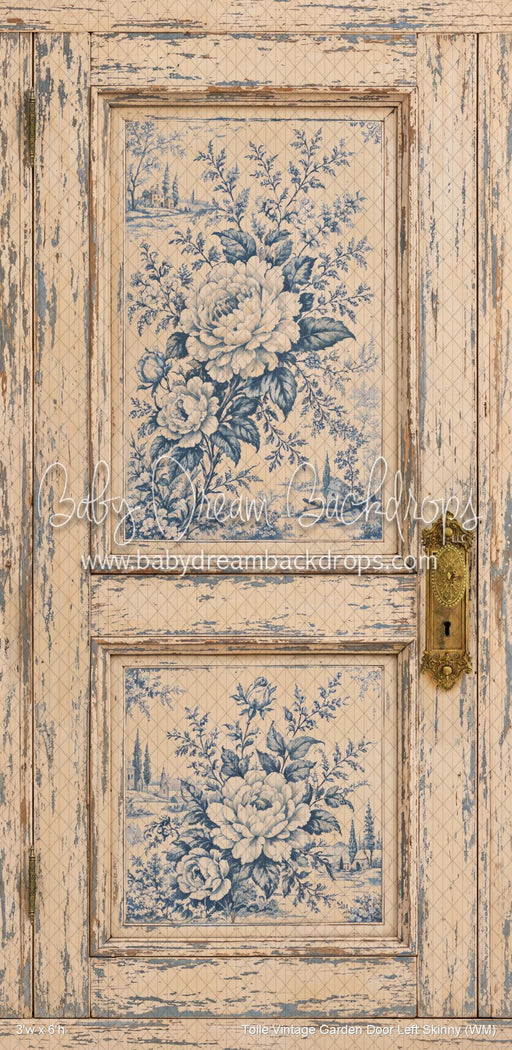 Toile Vintage Garden Door Left Skinny (WM)
