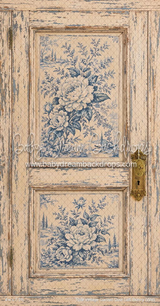 Toile Vintage Garden Door Left Skinny (WM)