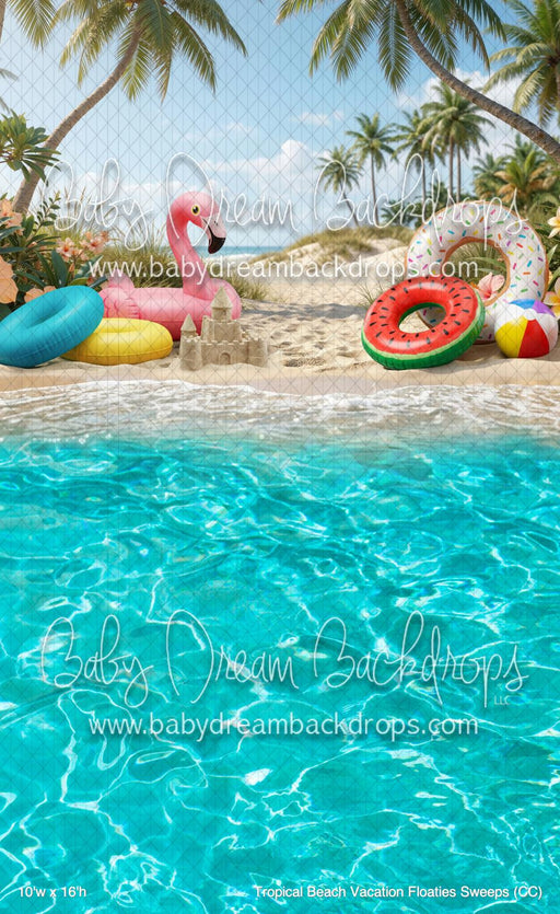Tropical Beach Vacation Floaties Sweeps (CC)