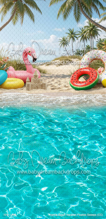 Tropical Beach Vacation Floaties Sweeps (CC)