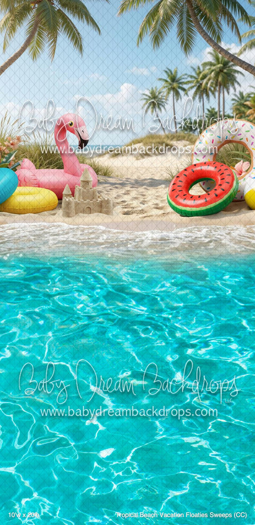 Tropical Beach Vacation Floaties Sweeps (CC)