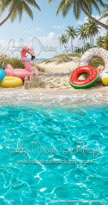 Tropical Beach Vacation Floaties Sweeps (CC)
