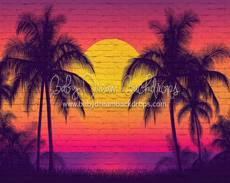 Tropical Sunset Mural (JA)