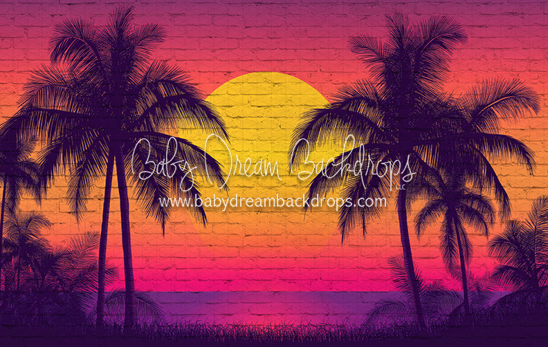 Tropical Sunset Mural (JA)