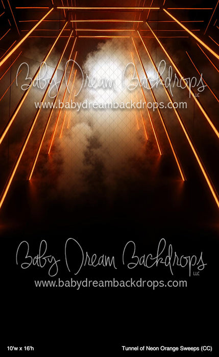 Tunnel of Neon Orange Sweeps (CC)