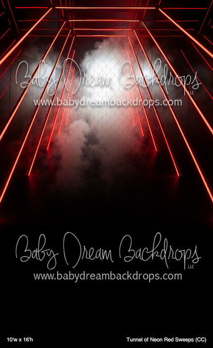 Tunnel of Neon Red Sweeps (CC)