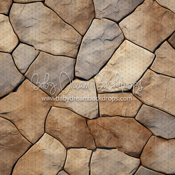 X Drop Tuscany Flagstone Fabric Floor (BD)