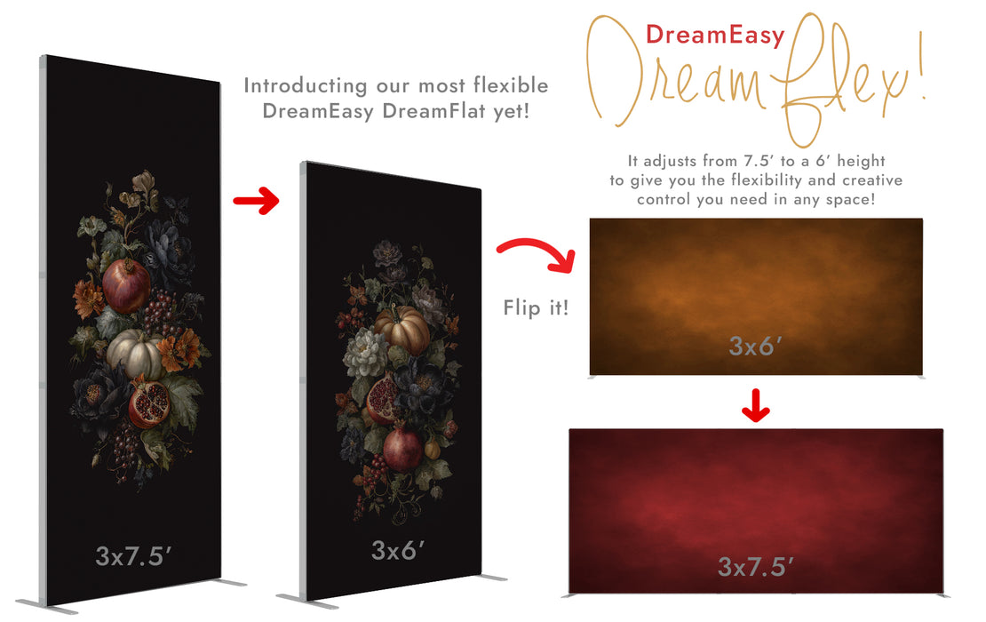 DreamFlat Flex Duo - TWO 3x7.5'/3x6' Adjustable DreamEasy DreamFlat Frame