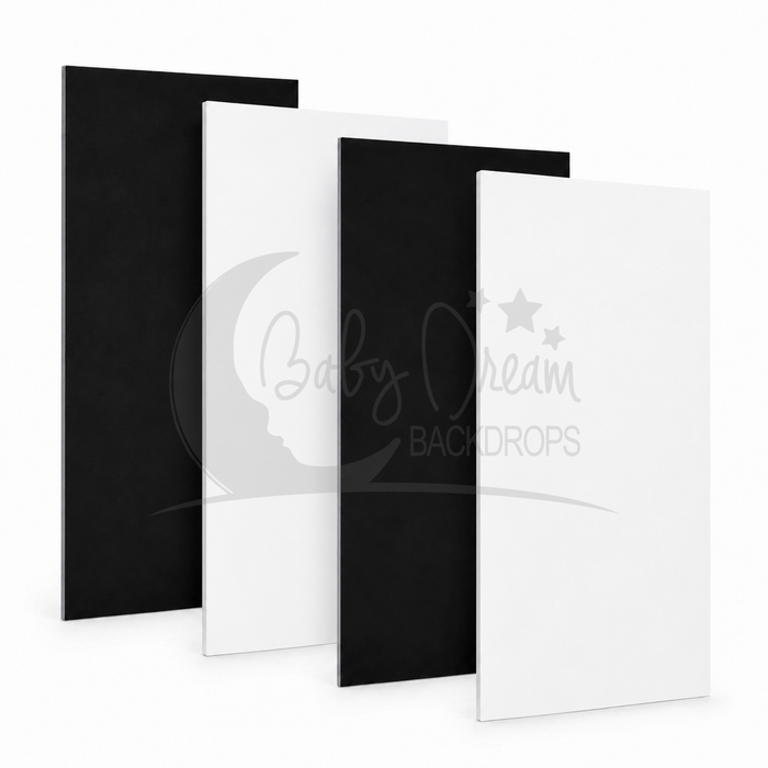 DreamEasy V-Flat Silicone Edge Backdrop Set - (2) White and (2) Black