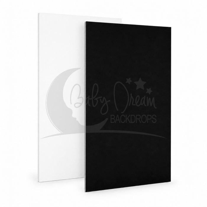 DreamEasy V-Flat Silicone Edge Backdrop Set - (1) White and (1) Black