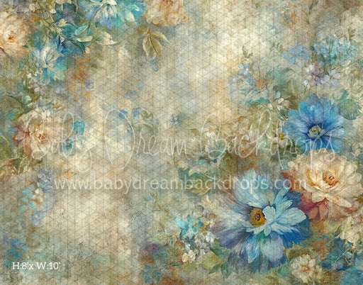 Vintage Blue Florals Floor (CM)